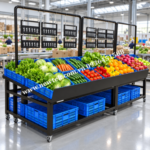 Estante de Exhibición de 5 Niveles, Resistente, Ajustable, para Supermercado, con Respaldo de Madera, Estantes de Acero Laminado en Frío, Recubrimiento en Polvo - Product Image 6