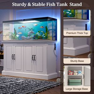Support de terrarium robuste de 75 gallons avec 4 armoires et prise de courant pour support d'aquarium de crabe ermite, support de réservoir de poissons de 55 gallons, tortue - Product Image 5