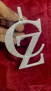 จี้เงินประดับมอสซาไนต์เม็ดใหญ่ ดีไซน์หรูหรา สวยงามโดดเด่น สไตล์ฮิปฮอป เหมาะสำหรับเป็นของขวัญในโอกาสต่างๆ เช่น งานเลี้ยงในออฟฟิศ - Product Image 2