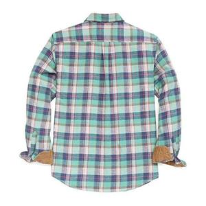 Camisa de Franela a Cuadros de Manga Larga para Hombre, Corte Regular, Estilo Casual, Diseño con Patrón Tejido - Product Image 2