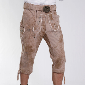 Pantalones Cortos Bávaros Personalizados de Última Moda y Alta Calidad en Cuero Genuino de Vaca Fresca, Lederhosen para Hombre - Product Image 5