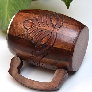 Tasse en bois massif pour café et thé, tasse en bois naturel, vaisselle de cuisine durable, accessoire de table rustique - Product Image 6