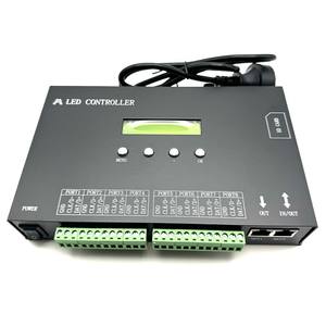 Contrôleur de lumière numérique LED programmable DMX512 8 ports H807SA, 8 canaux, 8192 pixels, carte SD, Art-Net, <span class=keywords><strong>DMX</strong></span> facile, métal - Product Image 2