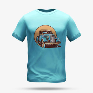 Camiseta de Algodón con Estampado DTF, Informal, de Manga Corta, Transpirable, con Diseño Gráfico para Verano, 100% Algodón - Product Image 1