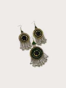 Service OEM, designs personnalisés, fabrication artisanale, acier inoxydable de haute qualité, bijoux vintage afghans pour femmes, collier et boucles d'oreilles pour adultes - Product Image 4