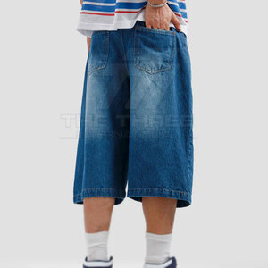 กางเกงยีนส์ขาสั้นผู้ชายสไตล์ลำลอง ผ้าฝ้าย 100% สวมใส่สบาย ให้สัมผัสนุ่มนวล ดีไซน์พรีเมียมสำหรับชีวิตประจำวัน - Product Image 3