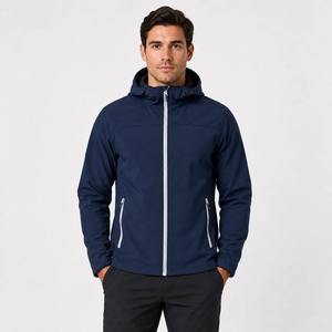 Chaqueta de Trabajo Impermeable Azul de Poliéster Softshell con Capucha y Cremallera, Ligera, Cortavientos, para Exteriores, Certificada CE para Hombre - Product Image 5