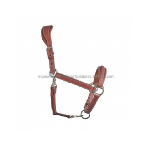 Light Brown <b>Halter</b> with Brass Hardware <b>Top</b> Quality Brown <b>Leather</b> Horse <b>Halter</b> Durable and Stylish Design - Product Image 3