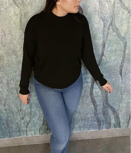 Casual Mockneck Long Sleeve Tee Soft Breathable Everyday Essential <b>Top</b> for Layering in Any Season - Product Image 4