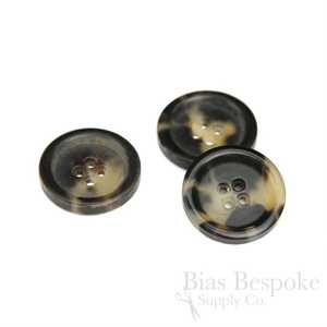 Botones Redondos de Cuerno de Búfalo de Alta Calidad, Estilo Animal, Duraderos, Hechos a Mano, con 4 Agujeros, para Coser Ropa, Camisas y Trajes - Product Image 3