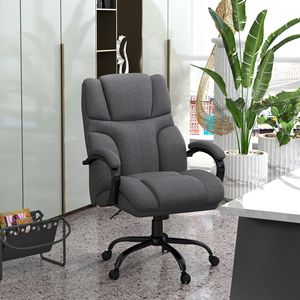 Sedia da Ufficio Direzionale Grande e Alta, Capacità 227 kg, Grigio Scuro, Altezza Regolabile, Ruote Girevoli, Base in Nylon, Certificata BIFMA - Product Image 2