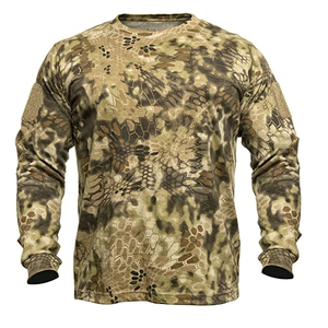 Camisa de Caza de Camuflaje Personalizada para Hombre, Manga Larga, Ligera, Transpirable, Impermeable, de Poliéster/Algodón, Capa Base para Caza - Product Image 1