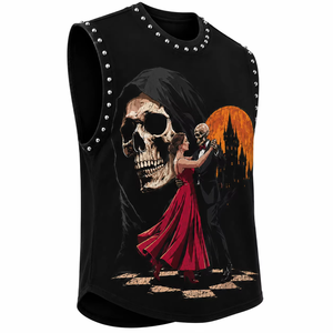 Custom Black Tank <b>Top</b> 100% Cotton Soft Fabric Sleeveless Eco-Friendly Quick Dry Crew Neck T Shirt Trendy Streetwear Men's OEM - Product Image 1