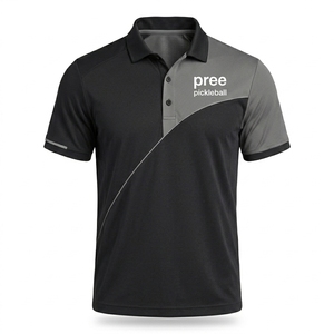 T-shirt personnalisé ODM pour homme, design décontracté, manches courtes, color-block, anti-plis, polyester/coton, logo imprimé sur le devant - Product Image 1