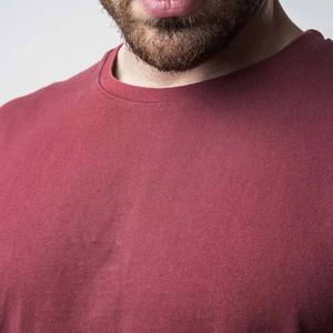 T-shirt à manches courtes pour homme, col rond, coupe classique, jersey de coton, décontracté, couleur unie, tissu tricoté uni - Product Image 3