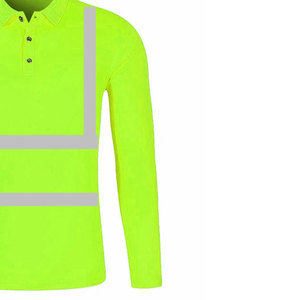 Custom Hawaiian High Visibility Reflective Safety Shirt - Fluorescent Construction Workwear Polo Visibility Protection - Product Image 3