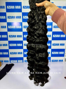 Cabello humano vietnamita negro al por mayor, cabello de onda profunda, cabello tejido suave y liso de 6-32 pulgadas - Product Image 6