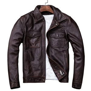 Arrival Best Selling Product Leather <b>Top</b> Jackets Best Winter Men's Slim Leather Jackets Customized Design Leather jacket for men - Product Image 1