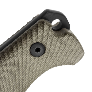 Cuchillos de Caza con Mango Texturizado Gris Claro, Hoja Fija con Recubrimiento Negro y Funda Protectora Negra para Campismo al Aire Libre - Product Image 6