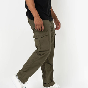 Pantalones Vaqueros para Hombre con Bolsillos Cargo, Nuevo Diseño, Corte Recto y Holgado, Lavados - Product Image 4