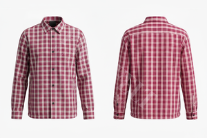 Camisa de Vestir a Cuadros de Manga Larga para Otoño y Primavera, Personalizada, Ajustada, de Algodón, con Estampado a Cuadros, Hecha a Medida para Oficina - Product Image 6