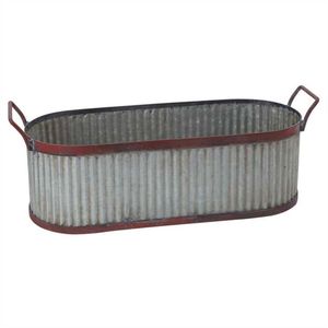 Rustic Galvanized Metal Herb Planter Vintage Style Zinc Flower Pot for Indoor Outdoor Garden Decor Tabletop Succulent Planters - Product Image 6