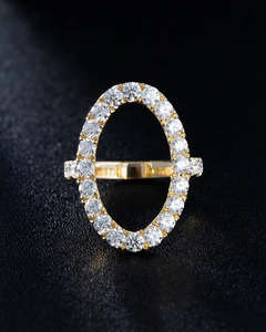 IGI/GIA Lab Grown Vintage 14K oro amarillo boda/anillo de compromiso corte redondo diamante Unisex perfecto aniversario y regalo de fiesta - Product Image 3