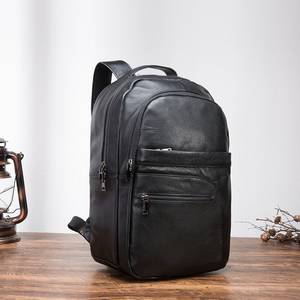 Sac à dos en cuir imperméable toutes saisons, antivol, vintage, pour ordinateur portable, sac en cuir véritable LBP-0334 - Product Image 4
