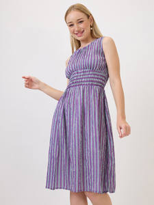 Vestido Midi con Estampado Floral para Mujer Unity Luxure, Tela Georgette, Dobladillo Acampanado, Formal, Cintura Natural, Transpirable, Ecológico - Product Image 2