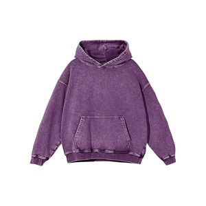 Sweat-shirt à capuche de luxe délavé à l'acide en molleton épais de coton, personnalisable, streetwear unisexe oversize 350g - Product Image 6