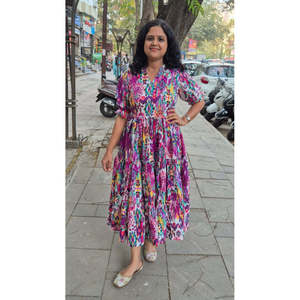 ชิ้นเดียวมีชั้นผ้าฝ้ายแท้สีม่วงยาว - Product Image 5