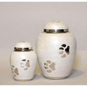 Animal Bones Keepsake Brass Cremation <b>Urn</b> Funeral Supplies Golden Paw Print <b>Ashes</b> <b>Urns</b> American Style Pet Cremation <b>Urns</b> - Product Image 4