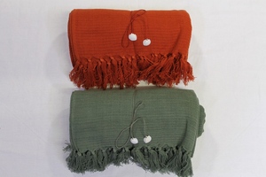 Paréo de plage imprimé 2-en-1 : Écharpe en coton côté avant, serviette côté arrière - Product Image 3