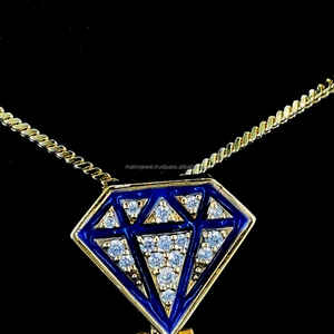 จี้เพชรโมอิสรูปเพชรสีเงินแท้925กำหนดโลโก้ประกันตัวคืนคืนเรืองแสงในความมืดชื่อเคลือบพร้อมเพชรโมอิสซาไนท์ - Product Image 4