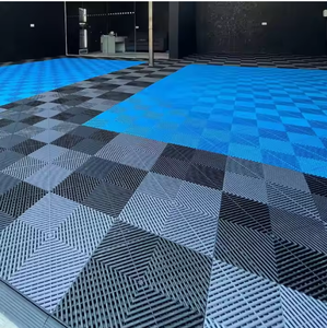 Colorful Interlocking Anti-Slip SPC <b>Plastic</b> Garage Floor Tiles with Graphic Design for Indoor Use in Car Detailing Shop Workshop - Product Image 3