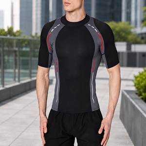 Hukangjie G4Free T-shirt de sport respirant en néoprène à manches courtes pour femme, protection solaire UPF 50+, séchage rapide, idéal pour l'extérieur, la gym et la randonnée - Product Image 1