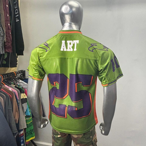 Camiseta de Fútbol de Malla Sublimada Personalizada, Transpirable, de Secado Rápido, Ligera, Cuello en V, Poliéster/Algodón, para Equipos Deportivos Masculinos - Product Image 3