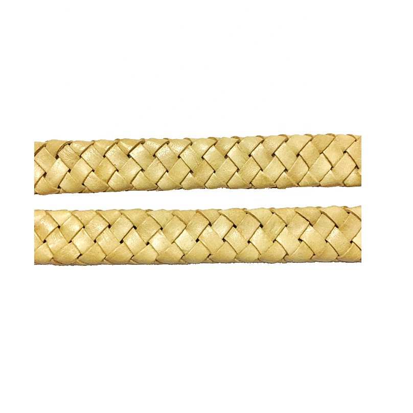 12 мм 4-слойные кожаные шнуры с ручной оплеткой