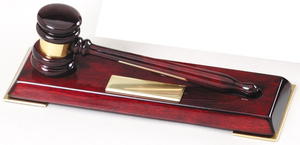 Polished Piano <b>Wood</b> Finish Gavel and <b>Block</b> Sets with Engraving Plates Customized Color & Shape Handcrafted Award - Product Image 3