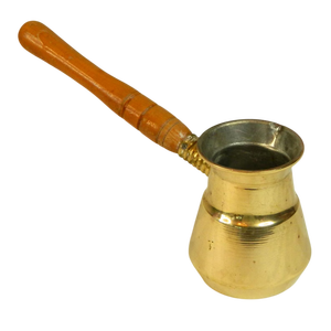 Cafetera de cobre con hoyuelos hecha a mano al por mayor, conector de latón vintage, cafetera árabe turca para estufa con mango largo - Product Image 5