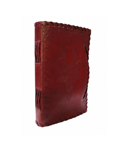 Diario de Cuero Repujado Hecho a Mano, Cuaderno de Cuero Premium con Acabado Antiguo Marrón, Encuadernado Térmico para Escribir, Dibujar y Uso Profesional - Product Image 1