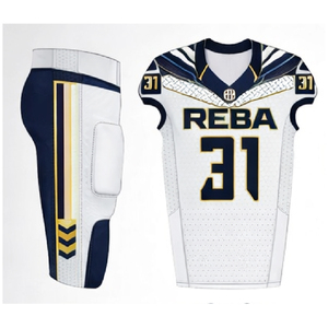 Reba Sports Custom Football Uniform Kit Sublimation Jersey Pants <b>Socks</b> Premium Team Gear Set USA Style - Product Image 6