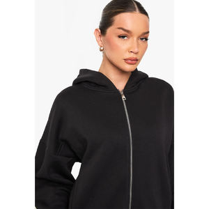 Hoodie court personnalisé pour femme, OEM, pour le sport et l'entraînement, à prix abordable - Product Image 4