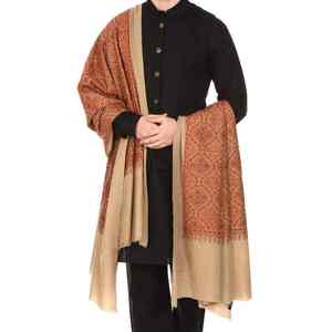 Premium Embroidered <b>Pashmina</b> Wool Shawl Soft Warm Breathable Traditional Handcrafted Solid Men's Winter Wrap Luxury Styling - Product Image 6