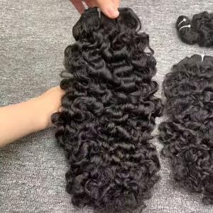 Haute Qualité Chinois Remy Vierge Birman Bouclés Extensions De Tissage Brut Machine Double Trame 100g Bundle Vietnam Usine En Gros - Product Image 3