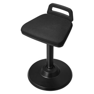 Sedia Attiva Regolabile in Altezza (24.6-34.4") Certificata BIFMA con Maniglia, Tessuto Elastico, Schiuma da 45 mm, Sedia Oscillante per Casa e Scuole - Product Image 1