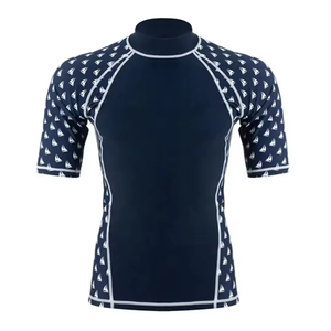 บริการ OEM เสื้อแรชการ์ดผู้ชายคุณภาพสูง ระบายอากาศได้ดี แห้งเร็ว แขนยาว ผลิตจากผ้าโพลีเอสเตอร์ผสมสแปนเด็กซ์ เหมาะกับทุกฤดูกาล รับผลิตตามแบบ - Product Image 1