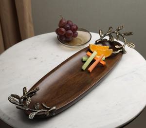 Plateau ovale en bois de manguier, plateau de service en bois de manguier chaud, plat en bois de manguier naturel - Product Image 2