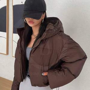 Veste courte matelassée pour femme, veste d'hiver rembourrée - Product Image 1