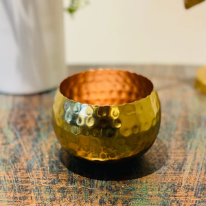 Dernier produit pot à bougie en métal conception martelée bougie ronde faisant pot votif décoration d'éclairage à la maison et décoration de table - Product Image 1